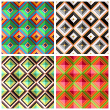 Ekose renkli Dikişsiz desen