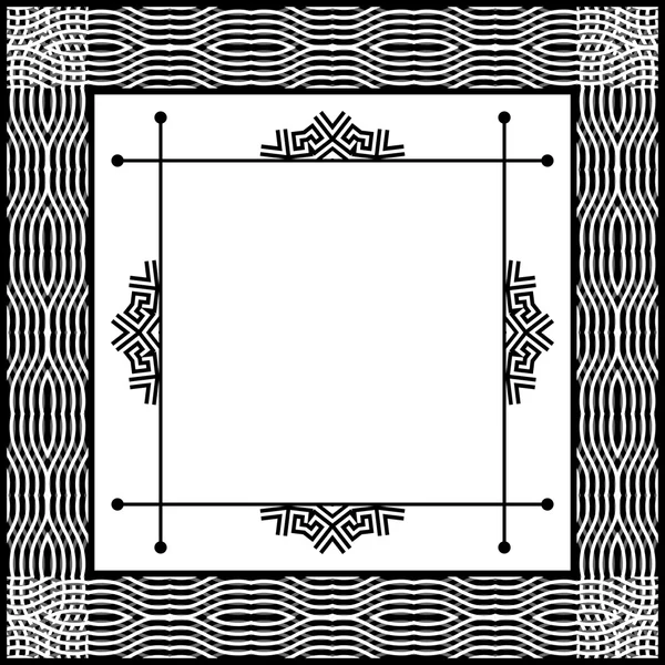 Cadre noir et blanc — Image vectorielle
