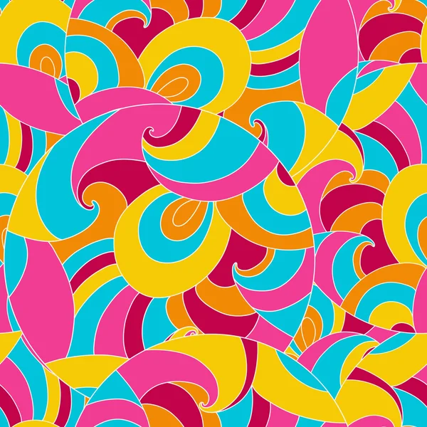 Patrón de color con círculos y remolinos . — Archivo Imágenes Vectoriales