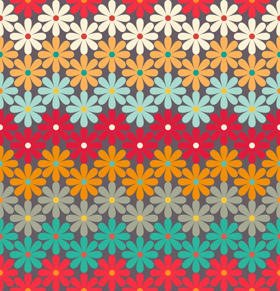 Бесшовный узор разноцветных цветов — стоковый вектор