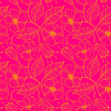 Çiçek açması ile seamless modeli kiraz dallar