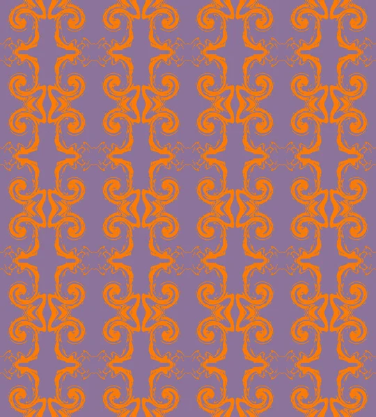 Patroon in heldere oranje en violet kleuren — Stockvector