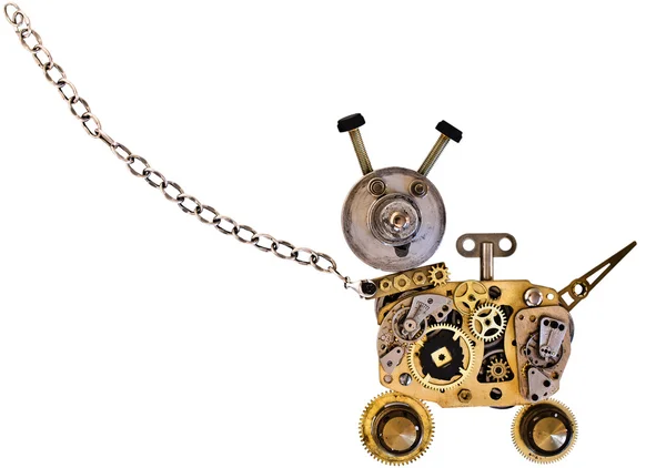 Fém robot kutya fém lánc — Stock Fotó