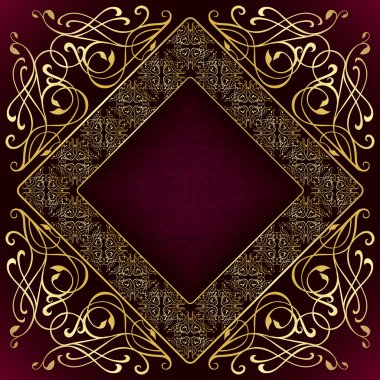 Lüks kare altın çerçeve