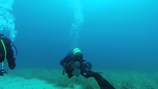 Discovery dive in Greece — Stock Video