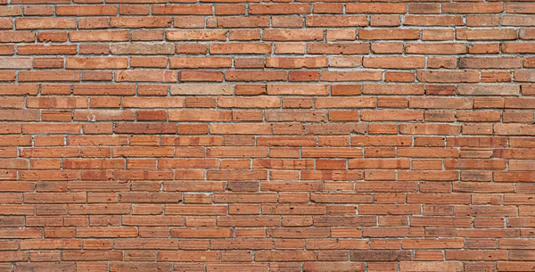 Tekstura Starego Ściany Cegły Pomarańczowej Duże Tło — Zdjęcie stockowe