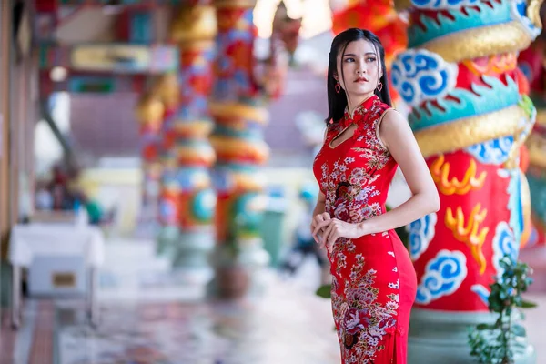 Çin Yeni Yıl Festivali Için Tayland Daki Çin Tapınağında Geleneksel — Stok fotoğraf