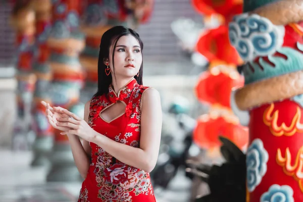 Çin Yeni Yıl Festivali Için Tayland Daki Çin Tapınağında Geleneksel — Stok fotoğraf
