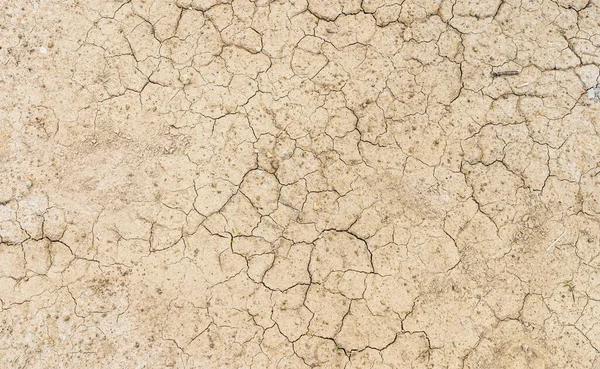 Kahverengi kuru toprak ya da çöl çatlamış toprak dokusu arka plan, karada kurak toprak ısınması.