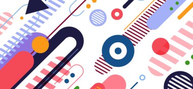 Soyut yaratıcı dinamik geometrik geniş elementler sanat eserleri arka planını kapsıyor. Reklam, poster, şablon tasarımı, baskı için kullan. illüstrasyon vektörü 