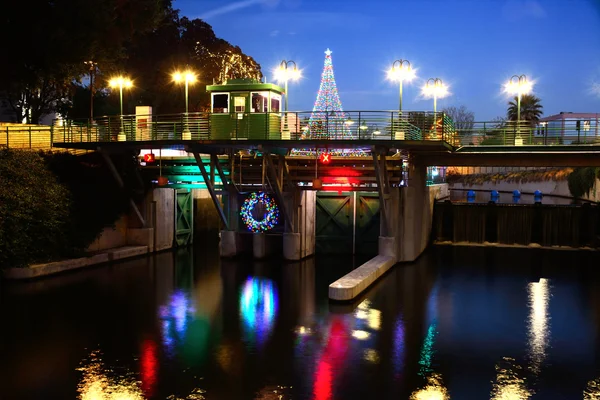 Riverwalk Lock Rechtenvrije Stockafbeeldingen