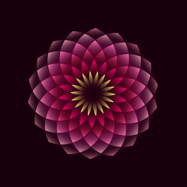 Signo geométrico flor rosa — Archivo Imágenes Vectoriales