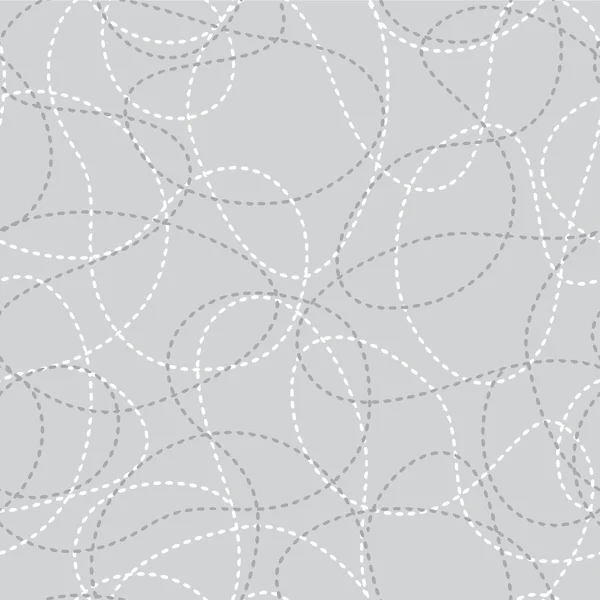Stitched curves grey seamless pattern — Stock Vector