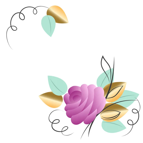 Ručně tažené květinový ornament — Stockový vektor