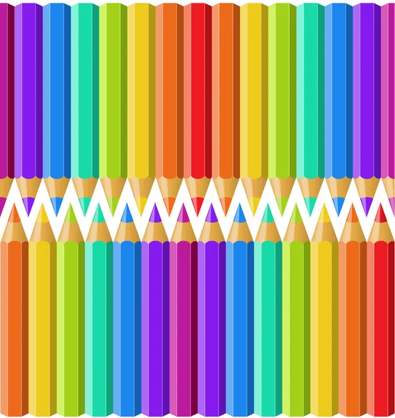 Colored pencils seamless pattern — Stock Vector