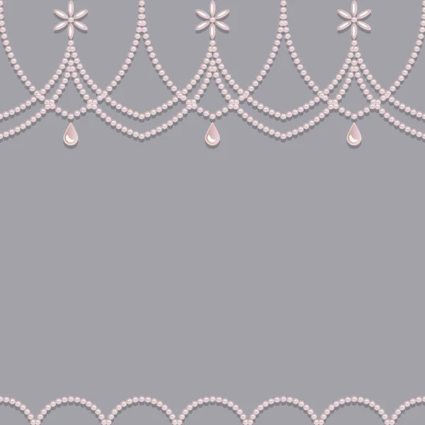 Seamless pearl ornament background — Stock Vector