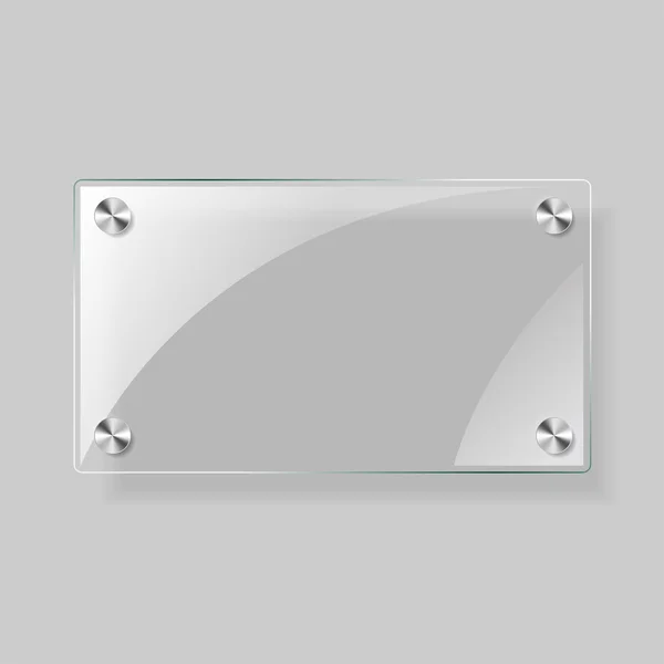Glass rectangle  plane — Stock Vector