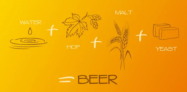Kolekcja elementów piwa — Wektor stockowy