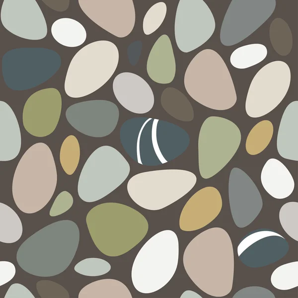 Piedras marinas patrón sin costura — Vector de stock