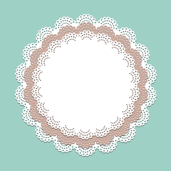 Seamless lace paper napkin Stock Vector