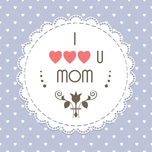 Mothers day vintage card — Stock Vector