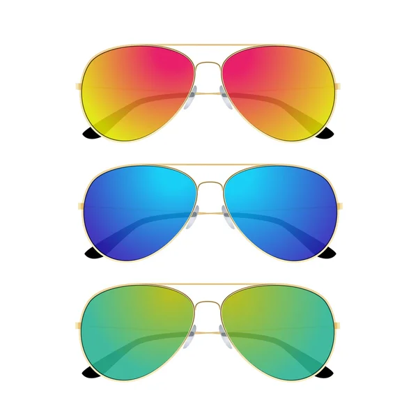 Aviator sunglasses isolated on white background — Stock Vector