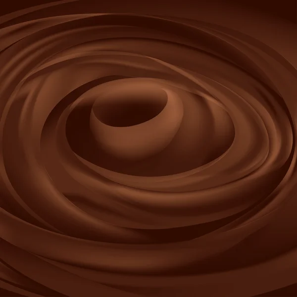 Strudel aus dunkler Schokolade — Stockvektor