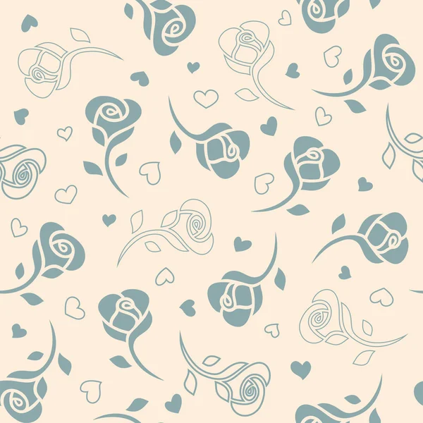 Seamless Floral Pattern with Roses Royalty Free Stock Illustrations