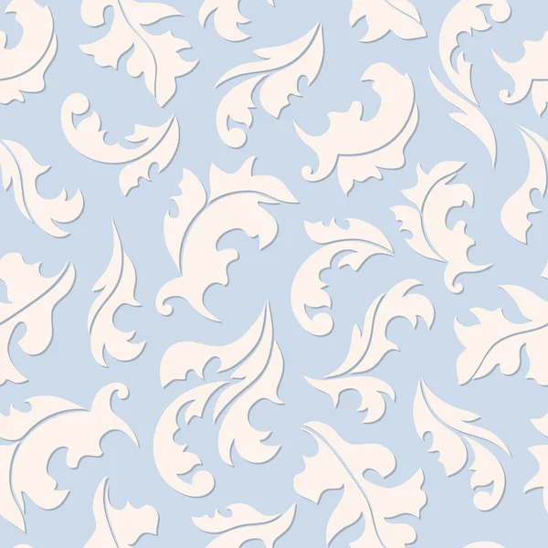 Floral motif bleu sans couture — Image vectorielle