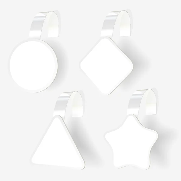 Wobbler з прозорою колекцією смуг ізольовані на білому тлі — стоковий вектор