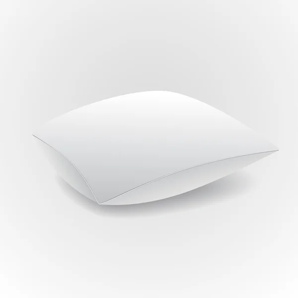 Almohada blanca aislada sobre fondo gris — Vector de stock
