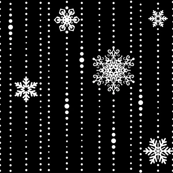 Fils blancs avec des flocons de neige motif sans couture — Image vectorielle