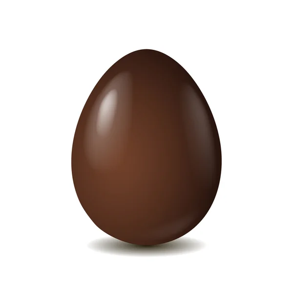 Csokoládé tojás elszigetelt fehér háttér — Stock Vector