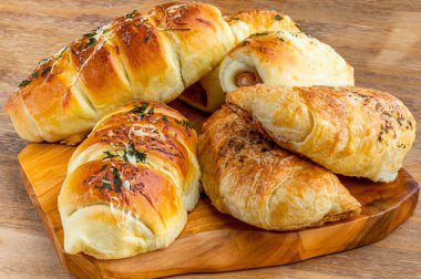 Brezilya 'nın tipik tuzlu atıştırmalıkları. Seçici odaklanma. Metin için boşluk.