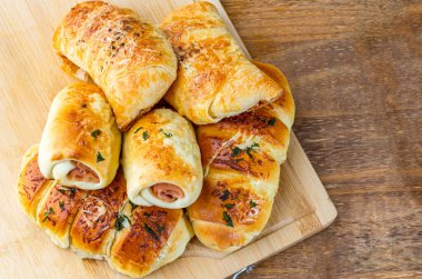 Brezilya 'nın tipik tuzlu atıştırmalıkları. Seçici odaklanma. Metin için boşluk.