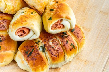 Brezilya 'nın tipik tuzlu atıştırmalıkları. Seçici odaklanma. Metin için boşluk.