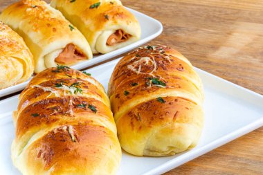 Brezilya 'nın tipik tuzlu atıştırmalıkları. Seçici odaklanma. Metin için boşluk.