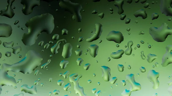 多色背景下玻璃表面水滴的抽象图像 — 图库照片