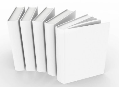 şablon boş kitap düzenleme beyaz arkaplan, 3d görüntüleme