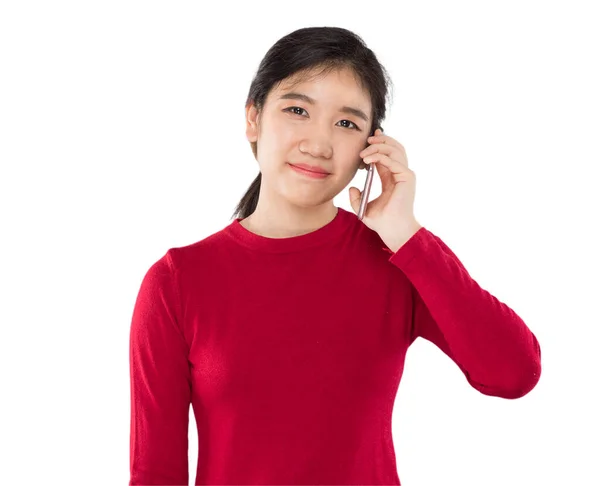 Jong Aziatische Vrouw Pick Mobiele Telefoon — Stockfoto