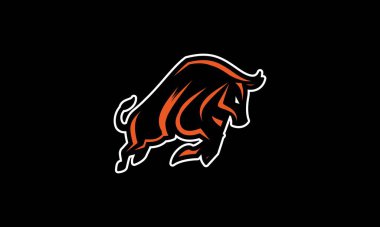 Boğa işareti logosu, vektör çizimi