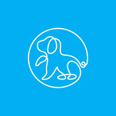 Köpek yaratıcı vektör logosu illüstrasyonu