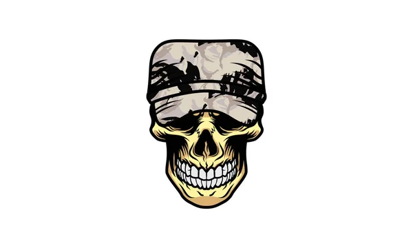 Illustration Vectorielle Crâne Icône Logo — Image vectorielle