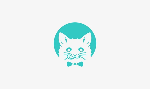 Cat Cartoon Logo Vector Illustration — 스톡 벡터