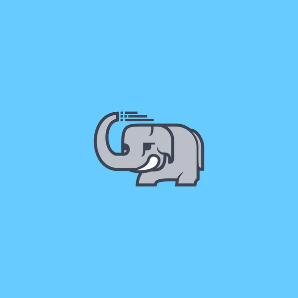 Elefante Tecnologia Ilustração Ícone Multimídia —  Vetores de Stock