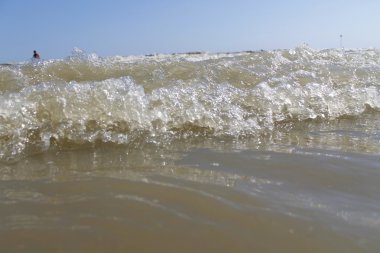 Adriyatik Denizi bir dalga yakın çekim