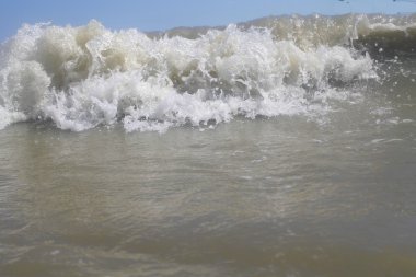 Adriyatik Denizi bir dalga yakın çekim