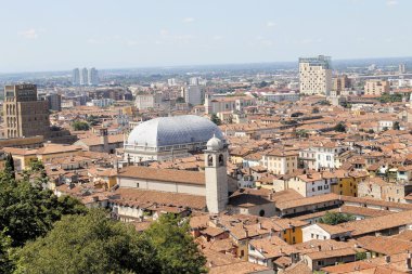 Brescia, Kuzey İtalya'daki havadan görünümü