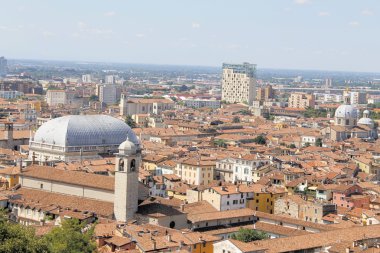 Brescia, Kuzey İtalya'daki havadan görünümü