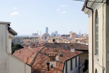 Brescia, Kuzey İtalya'daki havadan görünümü